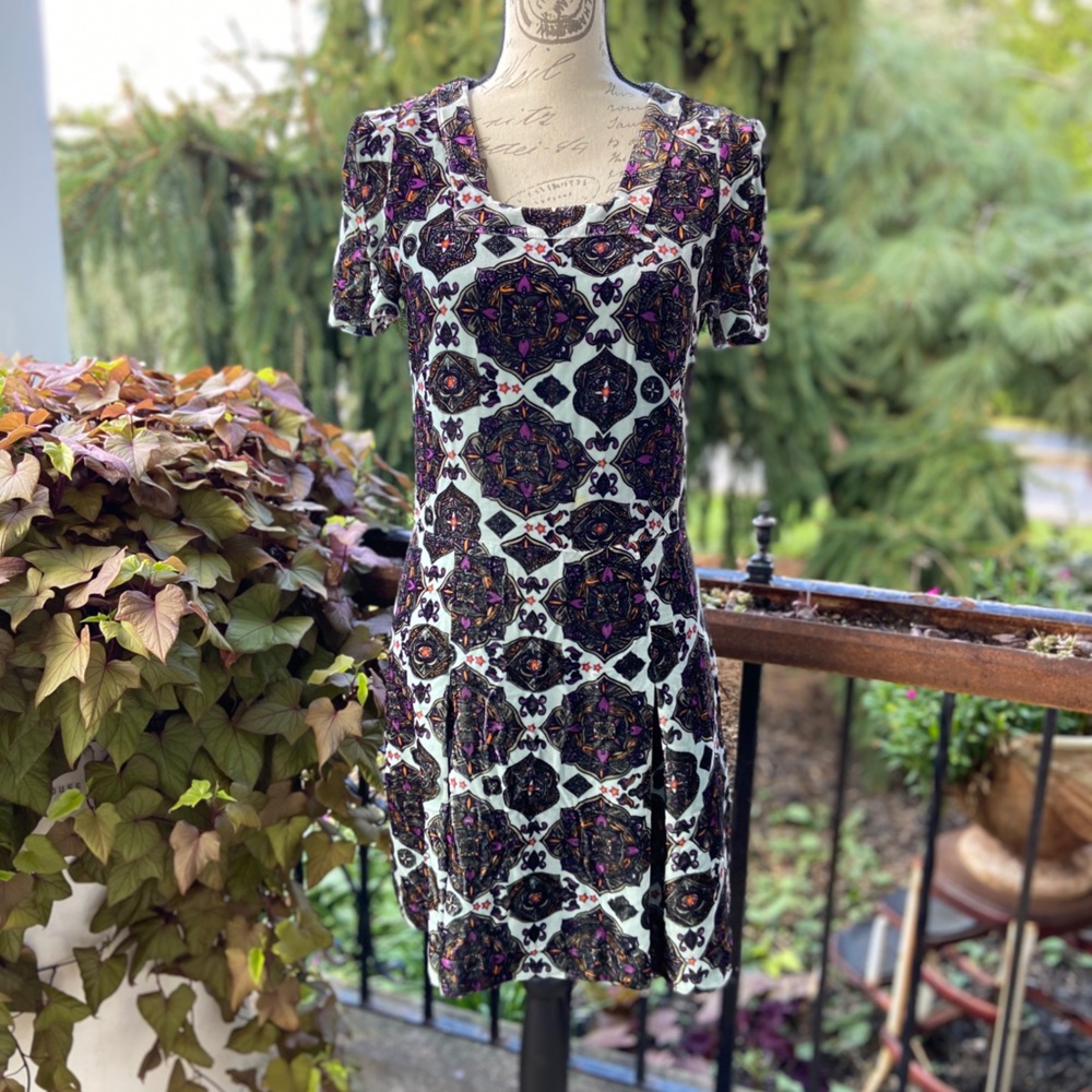 See By Chloe crinkle velvet tunic dress